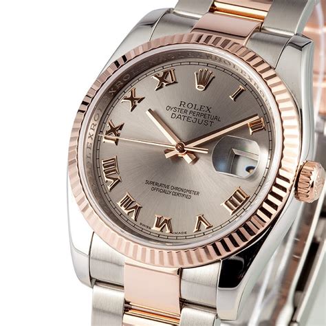 rolex datejust rosegold grün